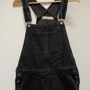 NEW ASOS DESIGN Tall denim overall in washed black